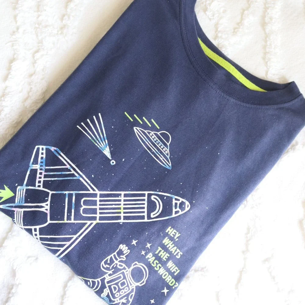 Cat & Jack | Super Soft Space Astronaut Long Sleeve Pajama Shirt NWT |  L 12/14